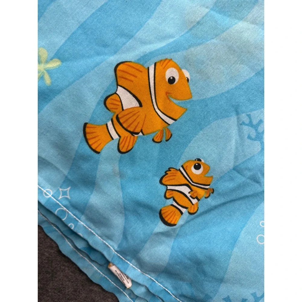 Disney Pixar Finding Nemo Twin Flat Sheet Blue Orange Marlin Clownfish Bedding